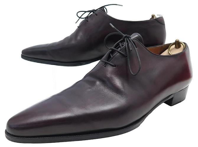 BERLUTI RICHELIEU ALESSANDRO ONE CUT SHOES 11.5 45.5 SHOE TREE SHOES Black Leather  ref.920702