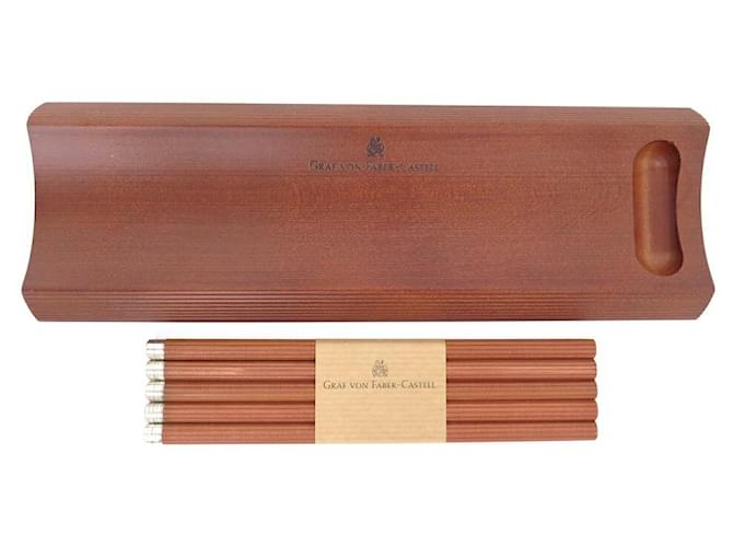Autre Marque NEW GRAF VON FABER-CASTELL SET 118535 pencil box 5 NEW PENCIL WOODEN PENCILS Brown  ref.920817