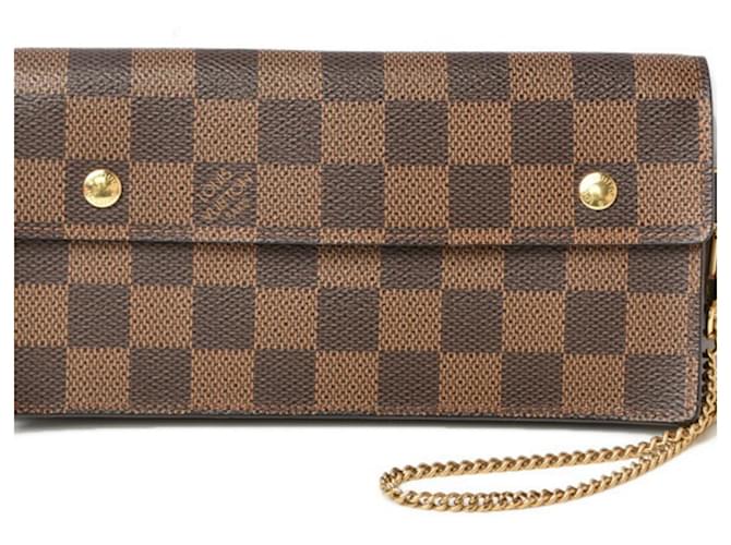 Louis Vuitton Accordeon wallet Brown Cloth  ref.921088