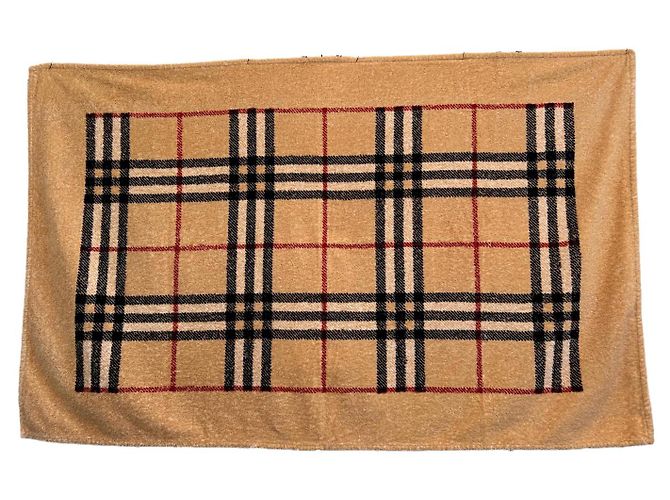 Burberry Check Cotton Terry Sheet Black Beige