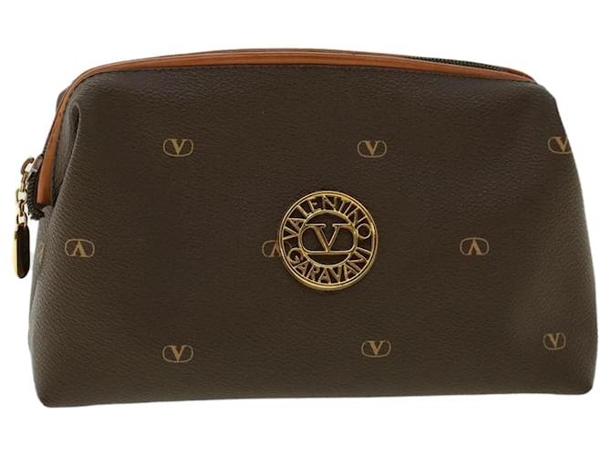 VALENTINO Clutch Bag Leather Brown Auth ar9399  ref.921302