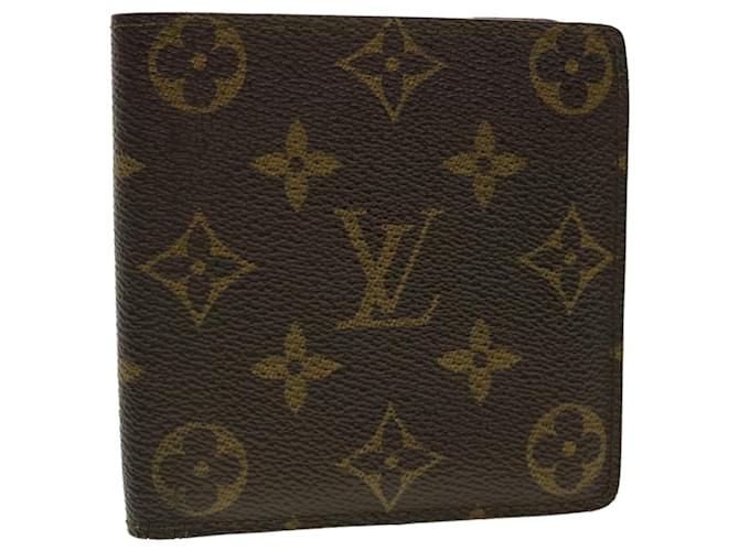 LOUIS VUITTON Monogram Portefeuille Marco Bifold Wallet M61675 LV Auth 41909 Monogramm Leinwand  ref.921319