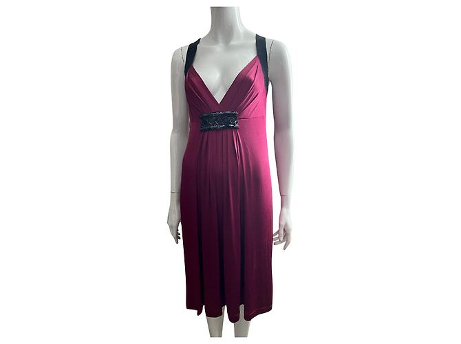 Philosophy Di Alberta Ferretti vestido burdeos y negro