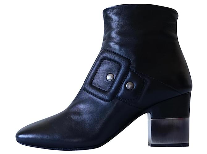 Roger Vivier Ankle Boots Black Leather  ref.921371