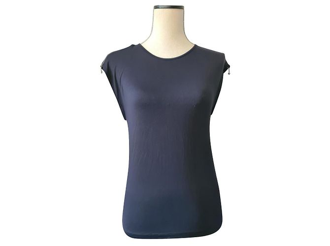 Jean Paul Gaultier Top Nero in Nylon ed Elastan