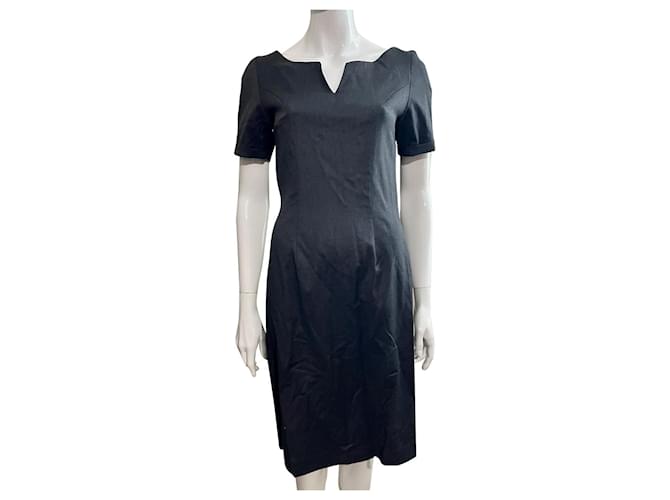 Joseph Soho wool dress - pencil dress Dark grey  ref.921505