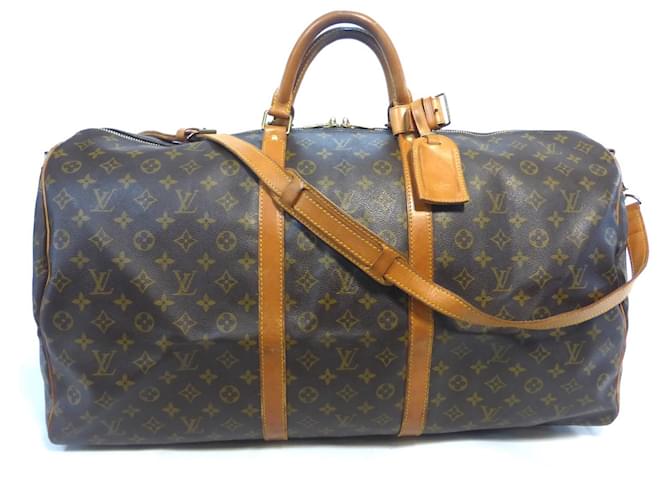 Louis Vuitton Keepall 60 Monogram Bag vintage with shoulder strap