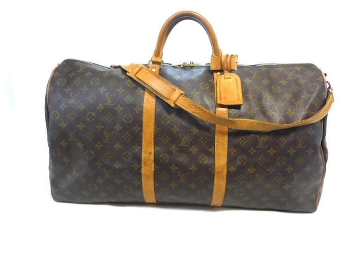 LV KEEPALL VINTAGE TRAVEL BAG SIZE 60 FULL LEATHER, Luxury, Bags