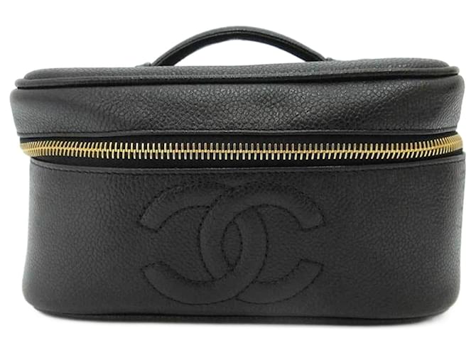 Chanel Vanity Black Leather  ref.921632