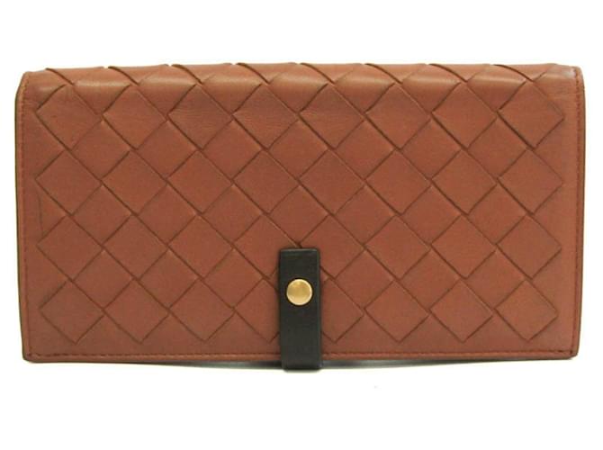 Bottega Veneta Intrecciato Brown Leather  ref.921689