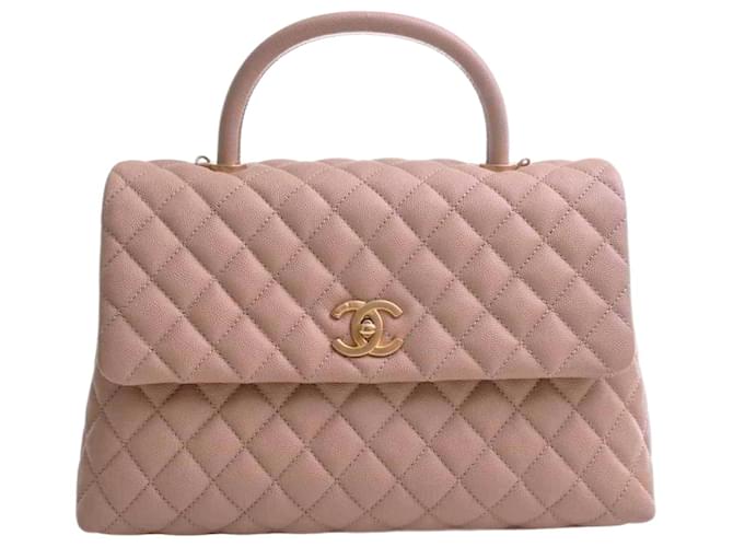 Chanel Coco Handle Pink Leather ref.921763 - Joli Closet