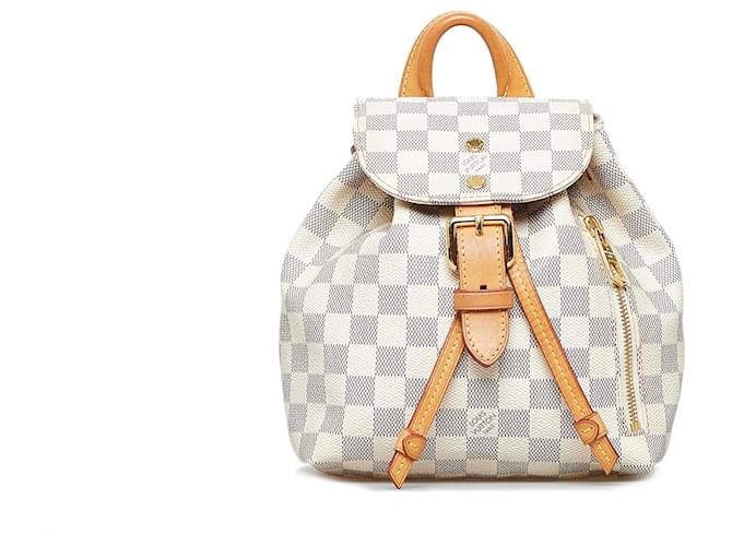 Louis Vuitton Sperone Damier Azur Bb White Canvas Backpack
