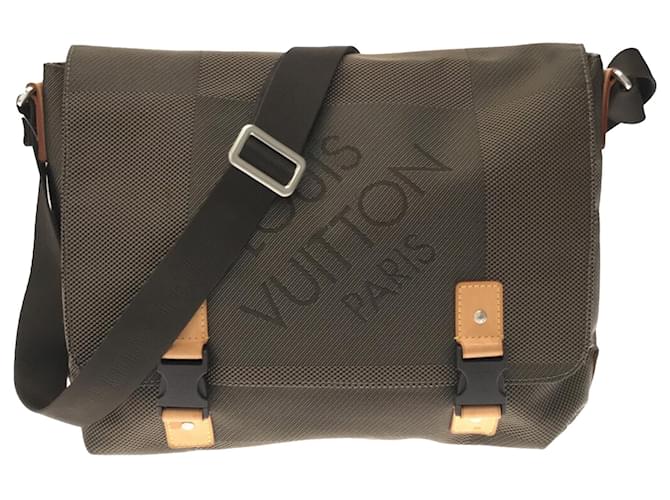Louis Vuitton Brown Damier Geant Loup Messenger Bag Cloth Cloth
