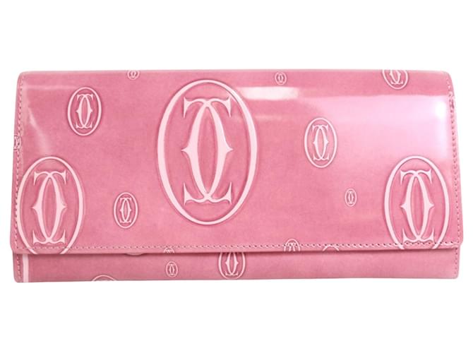 Cartier Alles Gute zum Geburtstag Pink Lackleder  ref.922238