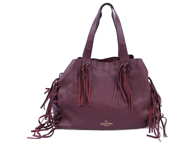 VALENTINO GARAVANI  Handbags   Leather Dark red  ref.922339