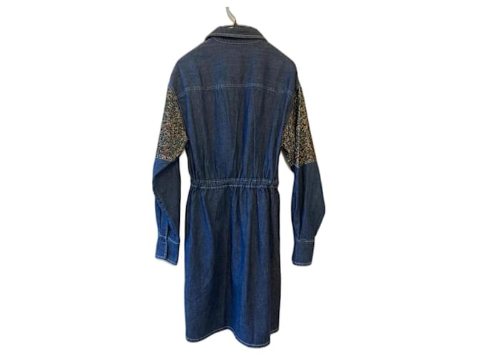 Robe en jean denim See by Chloé Coton Bleu  ref.922354