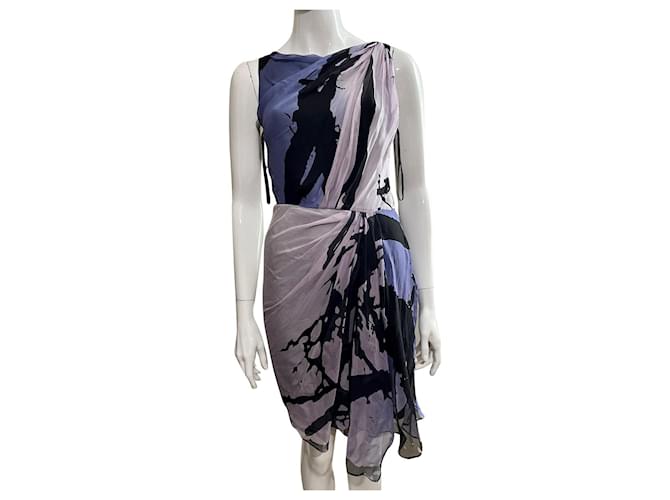 Diane Von Furstenberg DvF Allistair silk dress with Sleeping Willow pattern Multiple colors Elastane  ref.922365