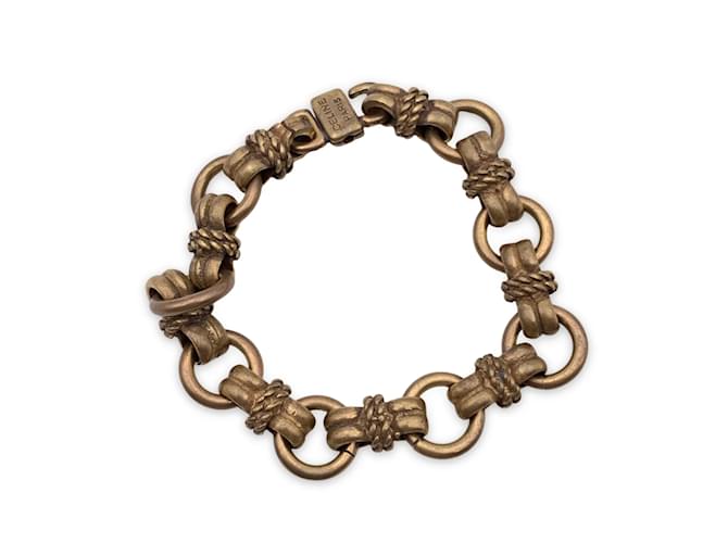 Céline Bracelet à maillons de chaîne en métal doré vieilli vintage  ref.922403