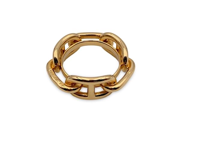 Hermès Hermes Gold Metal Chaine D'Ancre Scarf Ring Golden ref