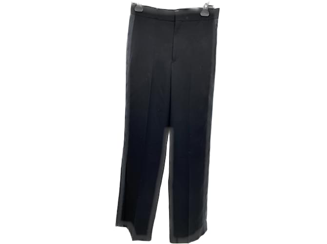 ISABEL MARANT Pantalon T.fr 38 Wool Laine Noir  ref.922472