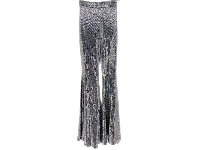 BALMAIN  Trousers T.fr 36 polyester Silvery  ref.922492