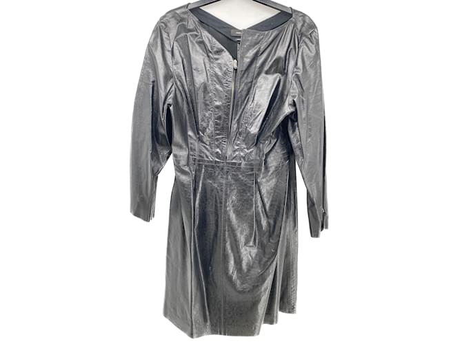 ISABEL MARANT Robes T.fr 34 cuir de vachette Noir  ref.922517