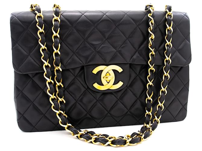 Chanel Timeless/classique Black Leather  ref.922558