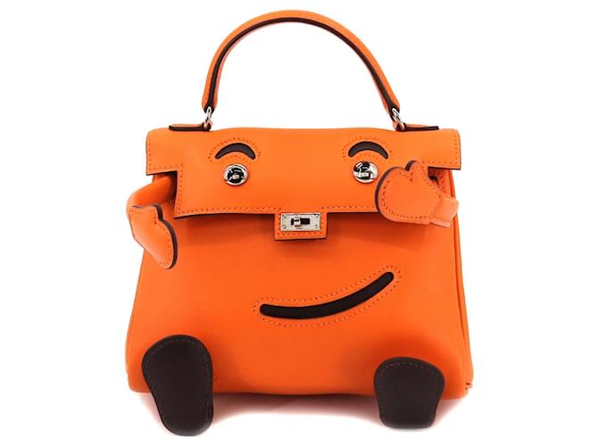 Hermès Kelly Idole Orange Leather  ref.922894