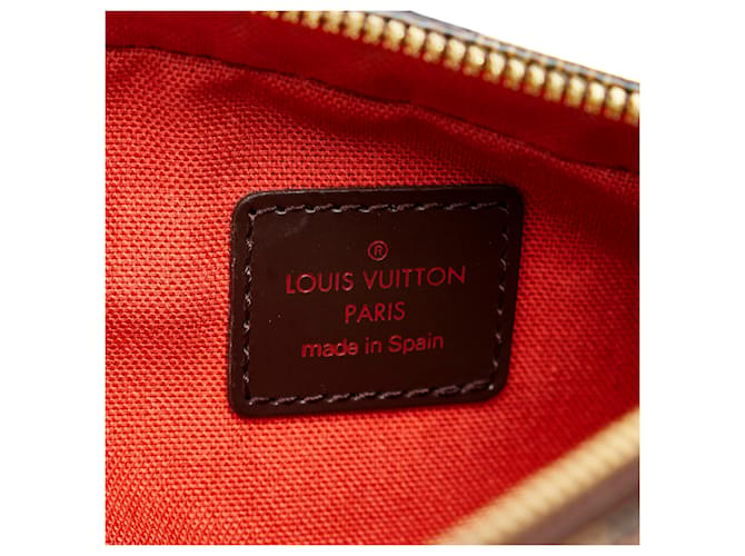 Louis Vuitton The Geronimos features a damier ebene canvas body