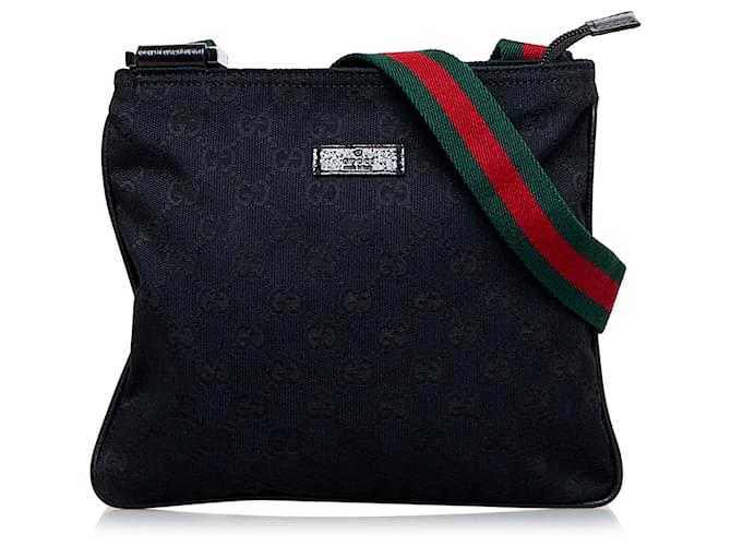 Gucci messenger bag red green strap hotsell