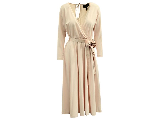 Vestido envelope Marc Jacobs Runway com rosa em poliéster rosa