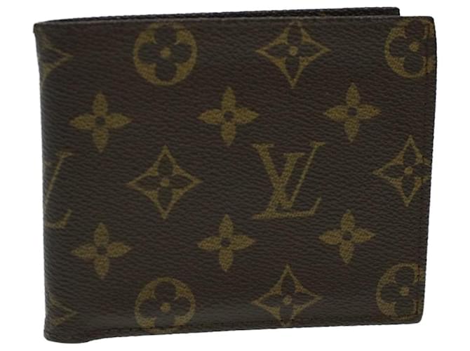 LOUIS VUITTON Monogramm Porte Billets Cartes Crdit Monnaie Geldbörse M61665 LV 42172 Leinwand  ref.923389