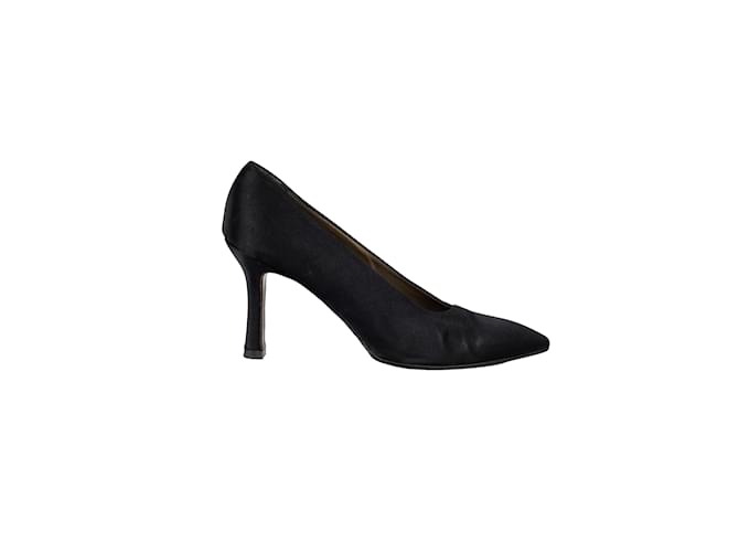 Saint Laurent YSL Satin Pumps Black Leather  ref.923403