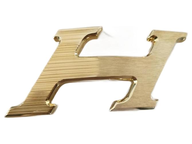 Hermes Solid 18K Yellow Gold 'H' Belt Buckle 