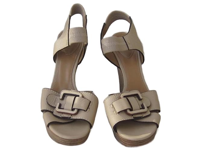 Chloé Sandals Beige Leather  ref.923434