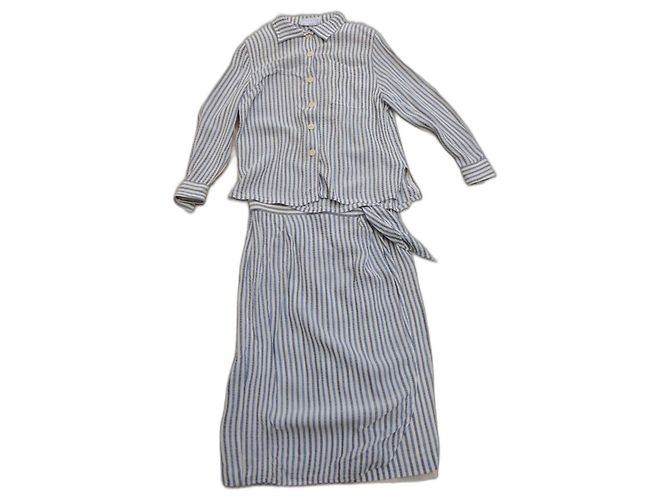 Jaqueta canelada Givenchy t 38 /40 Branco Azul
