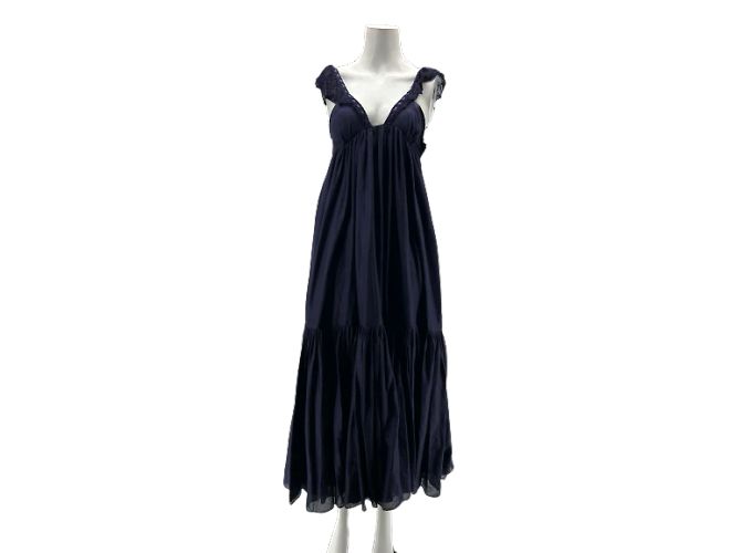 Robe Vanessa Bruno T.FR 38 Coton Bleu Marine
