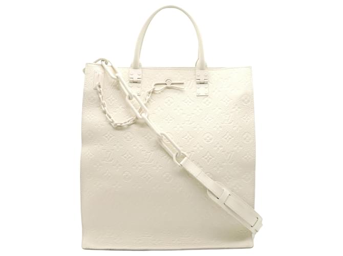 Louis Vuitton Womens Petit Sac Plat White Leather ref.1005793