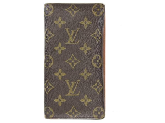 Louis Vuitton Porte carte Vertical Brown Cloth ref.923859 - Joli Closet