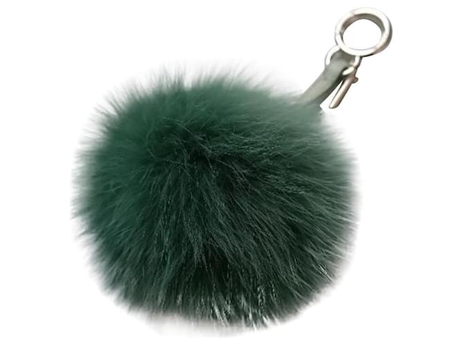 Fendi Bag charms Green Fur  ref.924157