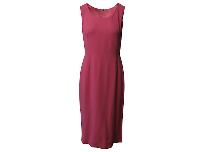 Dolce & Gabbana Sleeveless Midi Sheath Dress in Pink Viscose Cellulose fibre  ref.924191