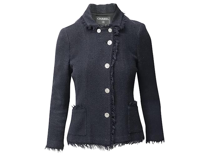 Chanel Classic Tweed Jacket in Black Cotton ref.924202 - Joli Closet