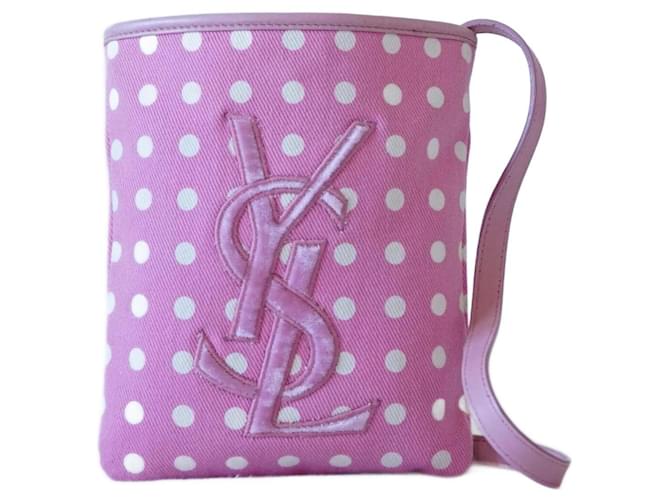 Yves Saint Laurent Handtaschen Pink Leinwand  ref.924247