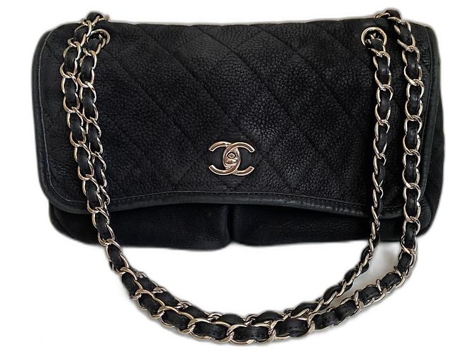 Chanel Timeless Classic bolso de solapa en cuero negro