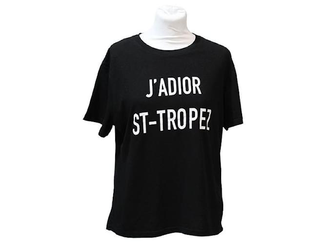 Dior Tops Negro Algodón  ref.924659