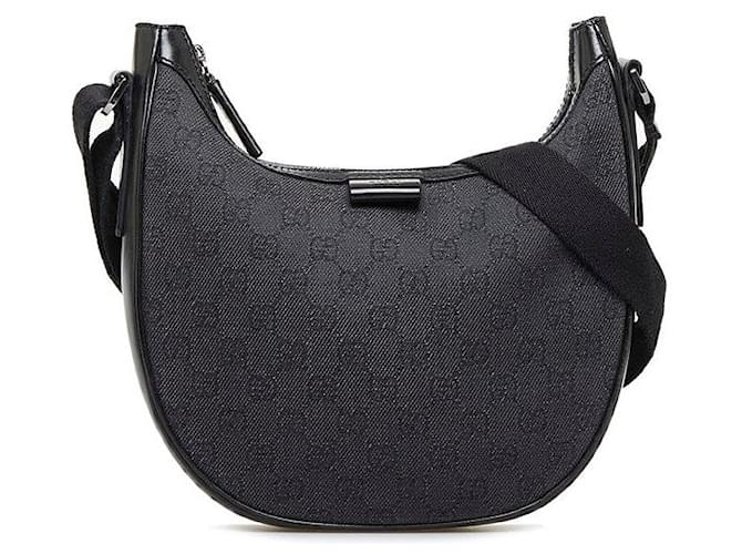 Bolsa crossbody de lona Gucci GG Bolsa de ombro de lona 101682 em boa condição Preto  ref.924857