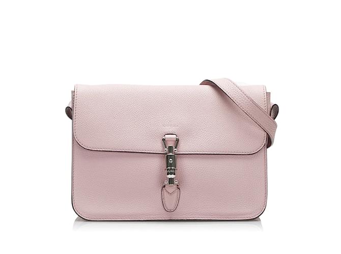 Gucci Soft Jackie Convertible Bag 362971 Pink Leather Pony-style calfskin  ref.924923