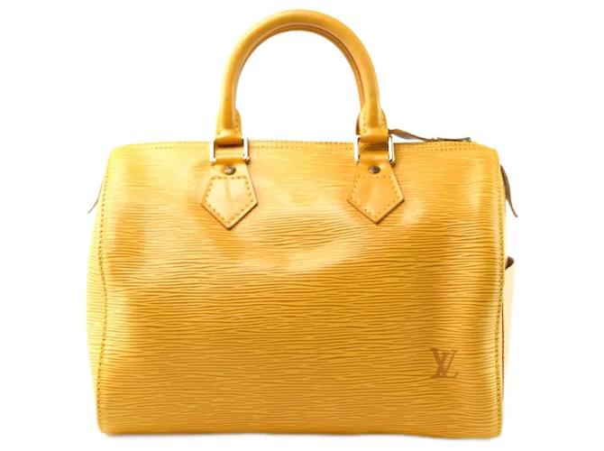 Lot - Louis Vuitton Yellow Epi Leather Speedy 30 Bag