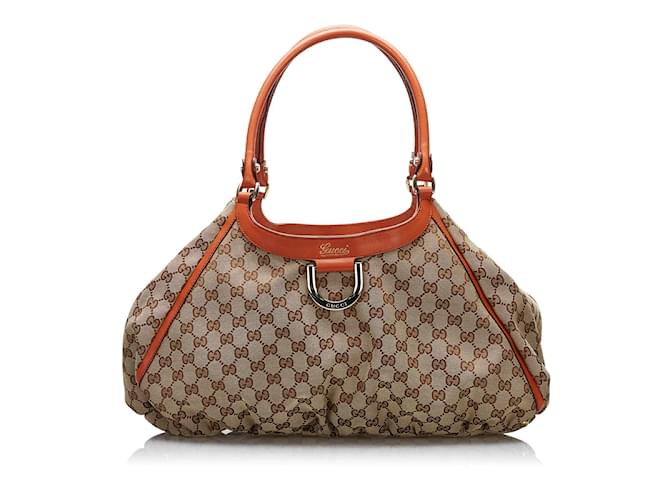Gucci Large D-Ring Leather Hobo Bag