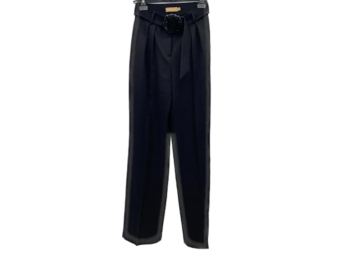 Autre Marque NADYA DZYAK Pantalon T.fr 38 Wool Laine Noir  ref.925241
